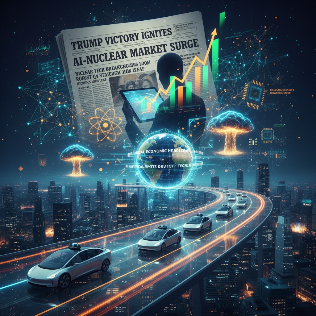 Trump’s AI-Nuclear Rally, Tesla Robo-Taxi, Micron, Gold Surge
