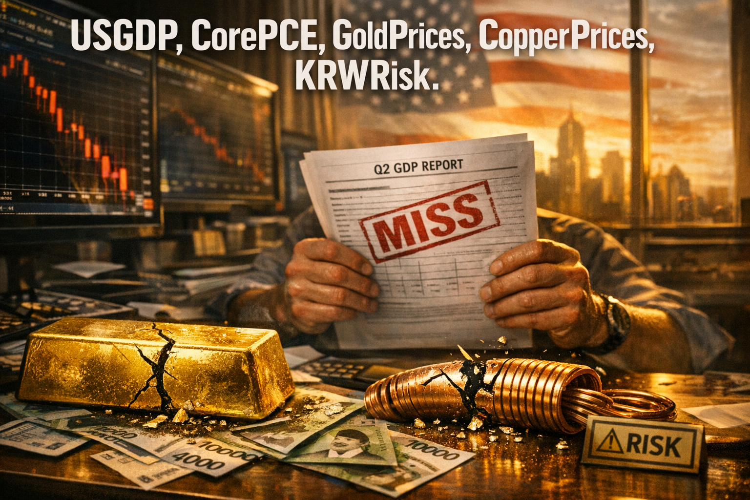 Blowout US GDP, Sticky Inflation, Gold Frenzy, Copper Squeeze, Won Slump