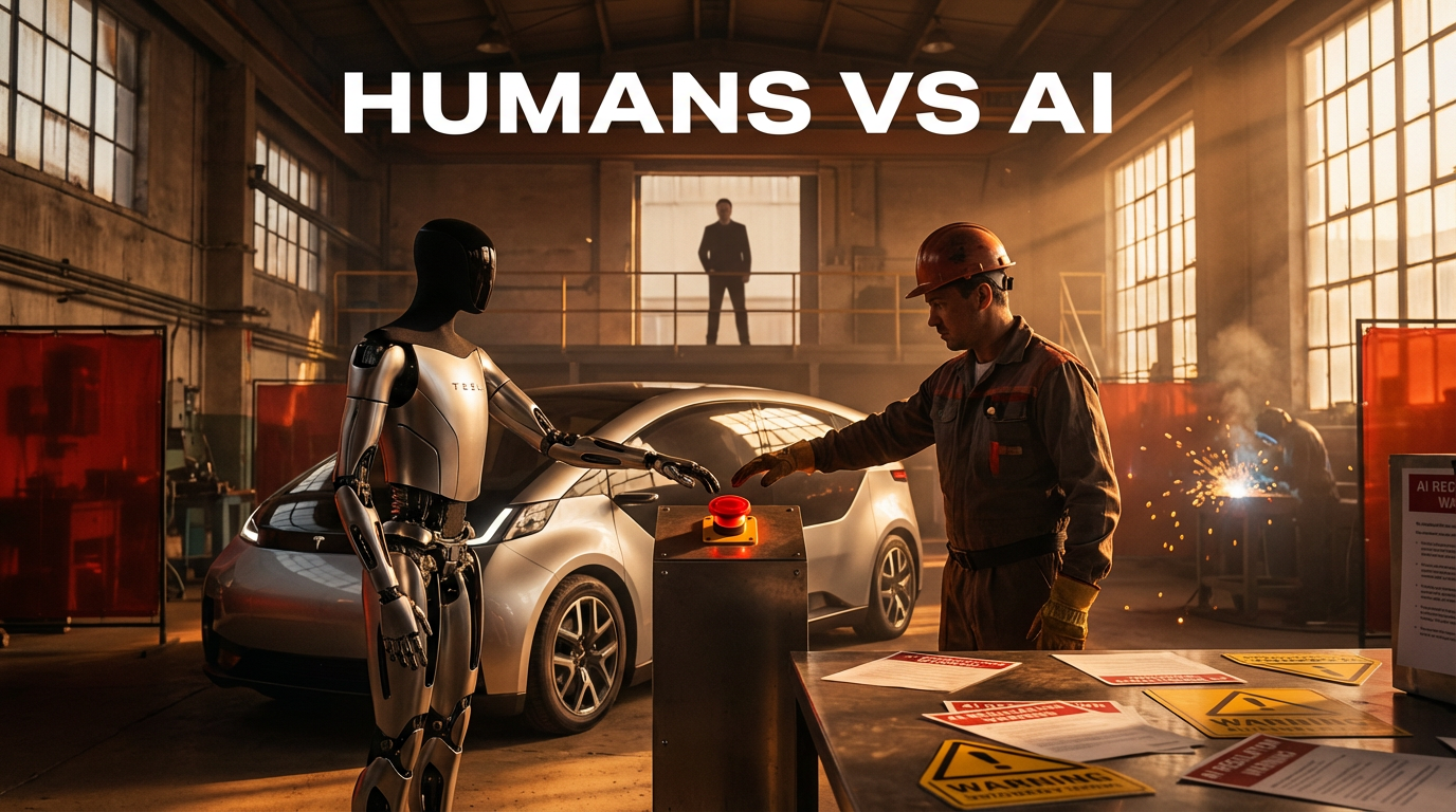 Musk Warns AI Job Apocalypse, Tesla Robot Workforce Shock