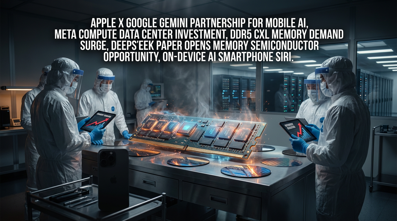 Apple-Google Shock Alliance ignites AI, Meta mega buildout, DeepSeek-triggered DDR5-CXL memory boom