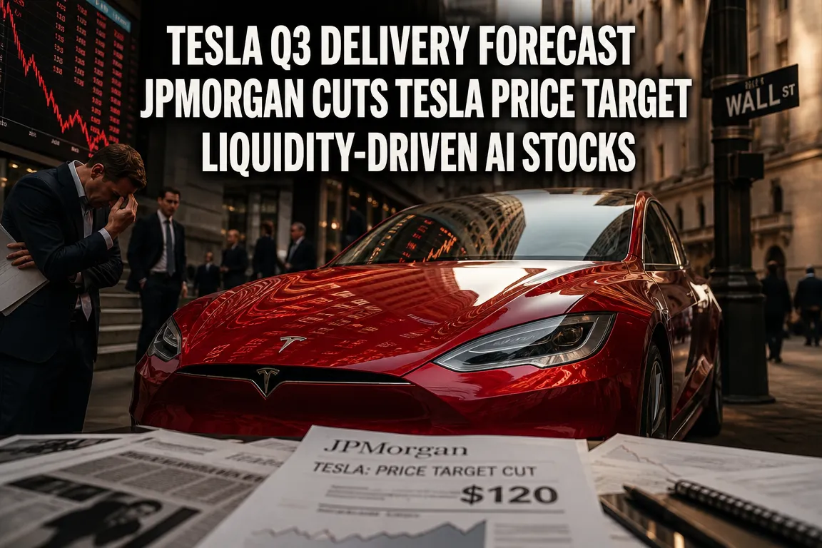Tesla Shock, JPMorgan Cut Target, Delivery Beat
